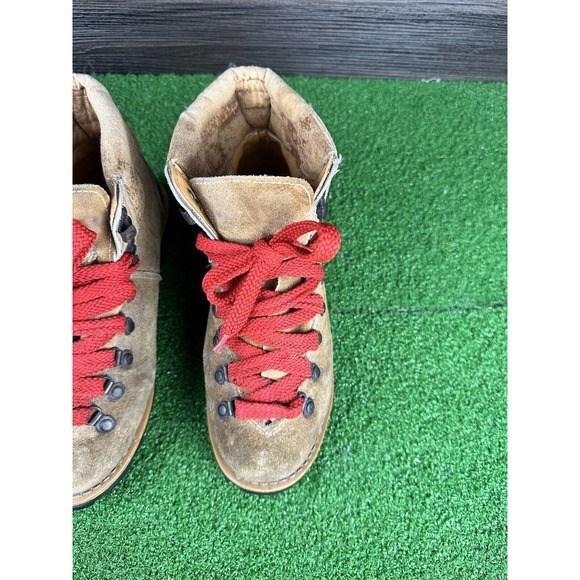 Vintage Honcho HIKING TAN SUEDE‎ BOOTS VIBRAM MOUNTAINEER MEN’S 6 LADY 7.5 M - Picture 5 of 9